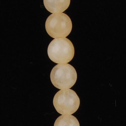 Crofta Yellow Jade Round Gemstone Loose Beads Strand 6mm / 15.5 Inch