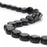 Crofta 10mm Black Onyx Coin Gemstone Loose Beads Strand 15 Inch