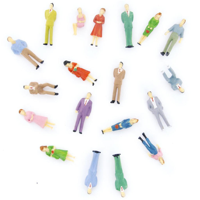 Crofta 100pcs Painted Model Train People Figures (1 to 50)