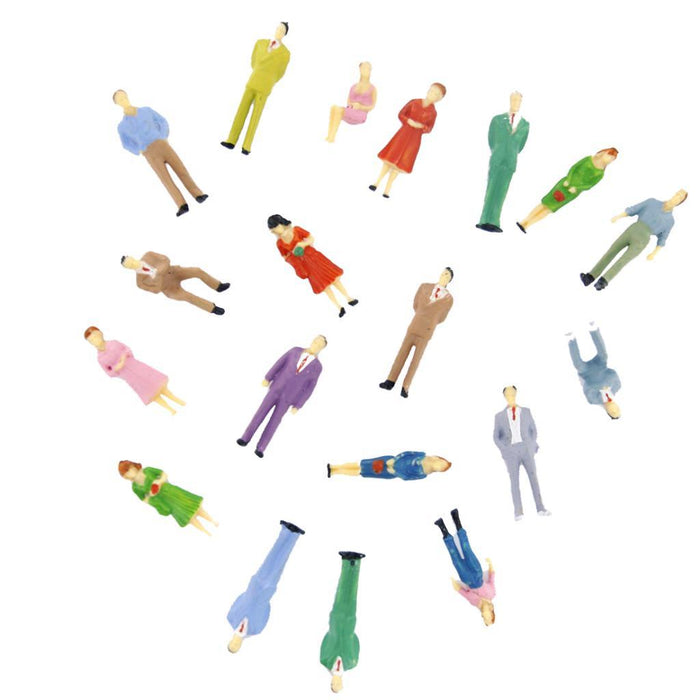 Crofta 100pcs Painted Model Train People Figures (1 to 50)