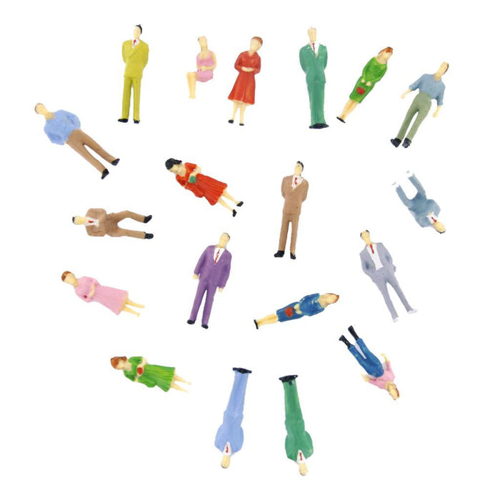 Crofta 100pcs Painted Model Train People Figures (1 to 50)