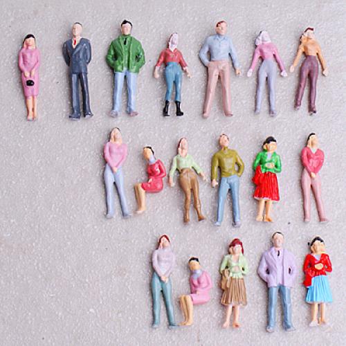 Crofta 100pcs Painted Model Train People Figures (1 to 50)