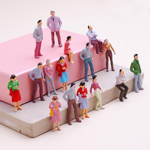 Crofta 100pcs Painted Model Train People Figures (1 to 50)