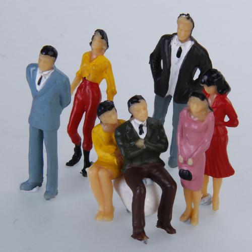 Crofta 100pcs Painted Model Train People Figures (1 to 50)