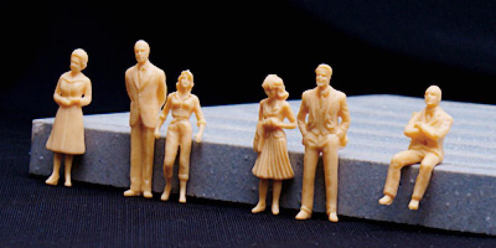 Crofta 100pcs Unpainted Model Train People Figures Scale O (1 to 50)