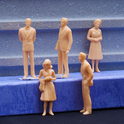 Crofta 100pcs Unpainted Model Train People Figures Scale O (1 to 50)