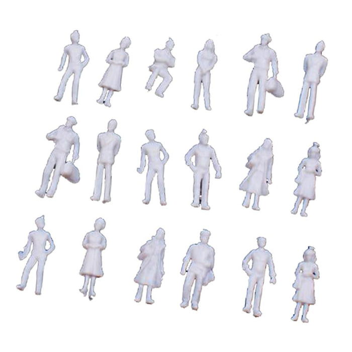 Crofta 100pcs Light Grey Model Train People Figures Scale TT (1 to 100)