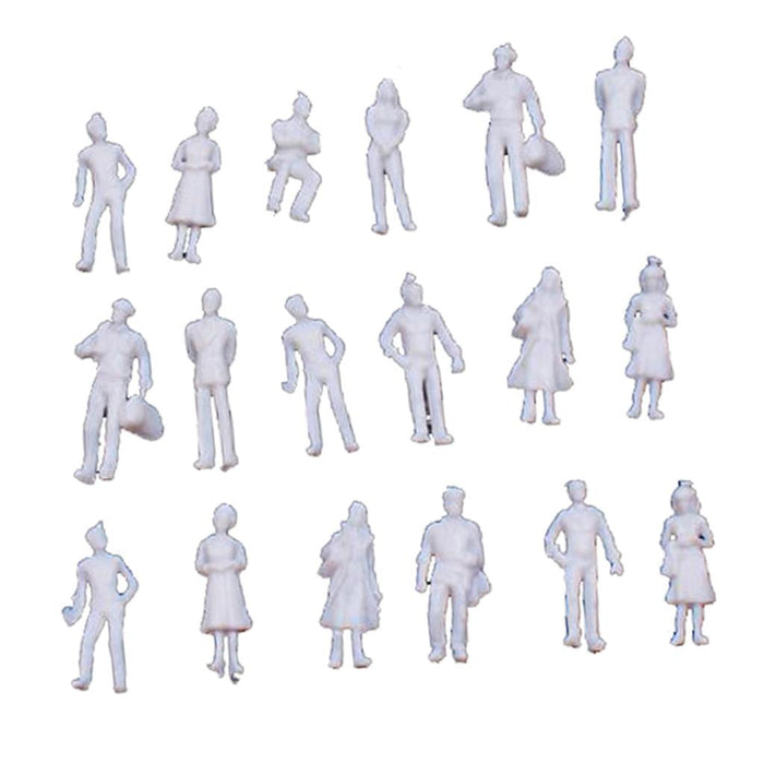 Crofta 100pcs Light Grey Model Train People Figures Scale TT (1 to 100)