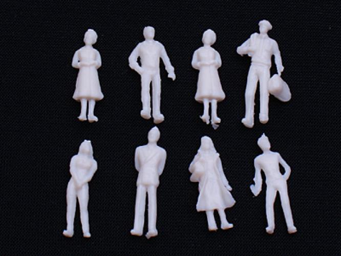 Crofta 100pcs Light Grey Model Train People Figures Scale TT (1 to 100)