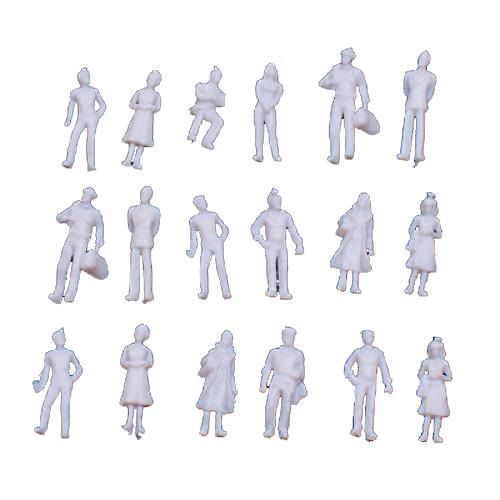 Crofta 100pcs Light Grey Model Train People Figures Scale TT (1 to 100)