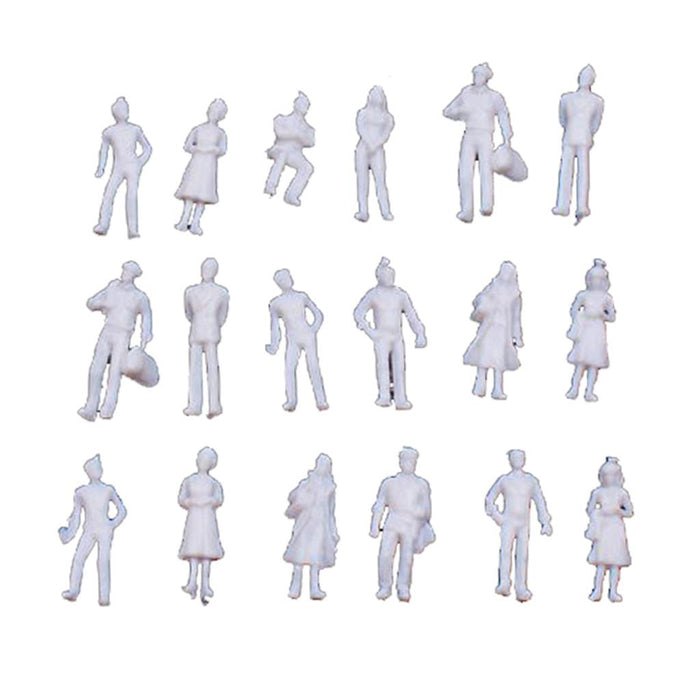 Crofta 100pcs Light Grey Model Train People Figures Scale TT (1 to 100)