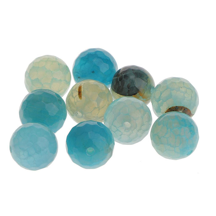 Crofta 12mm Fire Agate Round Balls Gemstone 10 Beads