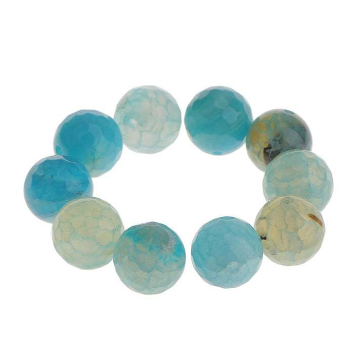 Crofta 12mm Fire Agate Round Balls Gemstone 10 Beads