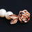 Crofta 18K Gold Plated Carved Rose Flower Magnetic Clasp For Jewelry Making Scrapbooking DIY Charms Pack of 3PCS