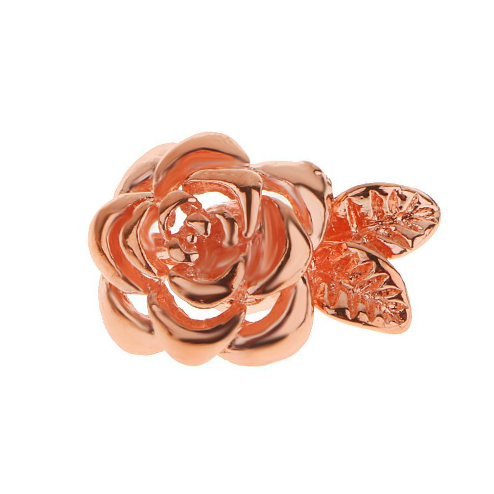 Crofta 18K Gold Plated Carved Rose Flower Magnetic Clasp For Jewelry Making Scrapbooking DIY Charms Pack of 3PCS