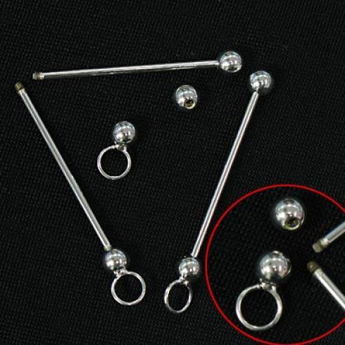 Crofta Womens Fashionable Pendants Jewelry Necklace Charms Beads Crafts DIY Pendants Holder Silver Plated Pack of 50PCS