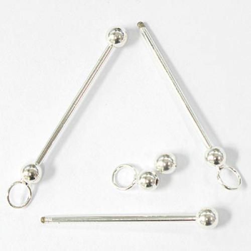 Crofta Womens Fashionable Pendants Jewelry Necklace Charms Beads DIY Pendants Holder Silver Plated Pack of 30PCS