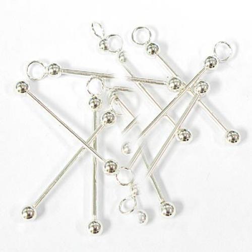 Crofta Womens Fashionable Pendants Jewelry Necklace Charms Beads DIY Pendants Holder Silver Plated Pack of 30PCS