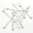 Crofta Womens Fashionable Pendants Jewelry Necklace Charms Beads Crafts DIY Pendants Holder Silver Plated Pack of 50PCS