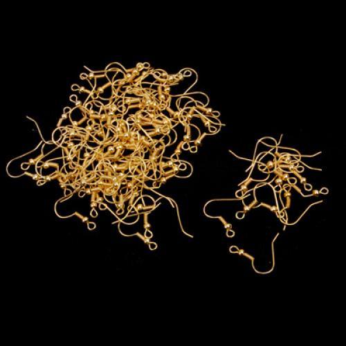 Crofta 100 Pcs Gold Plated Earring Hooks