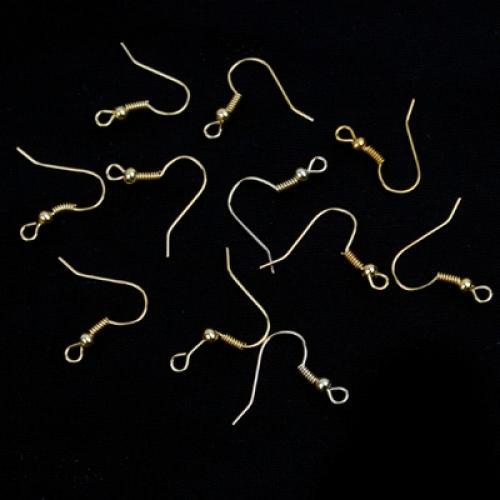 Crofta 100 Pcs Gold Plated Earring Hooks