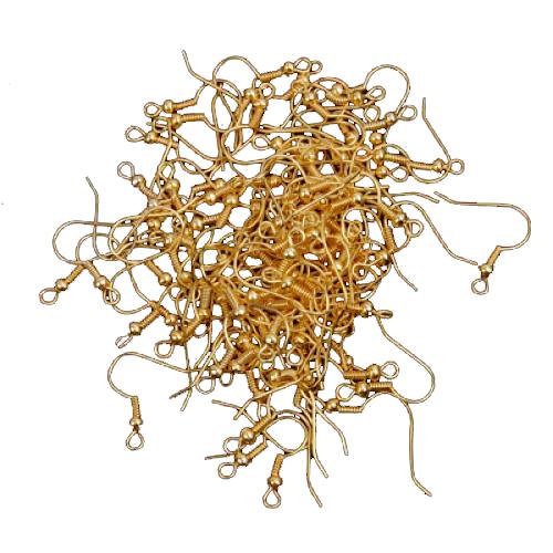 Crofta 100 Pcs Gold Plated Earring Hooks