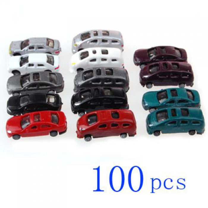 Crofta 100pcs Painted Model Cars Building Train Layout Scale N Z (1 to 200) C200-4