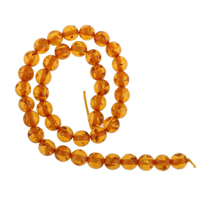 Crofta 10mm Mahogany Synthetic Amber Round Loose Beads Strand 15.5 Inch