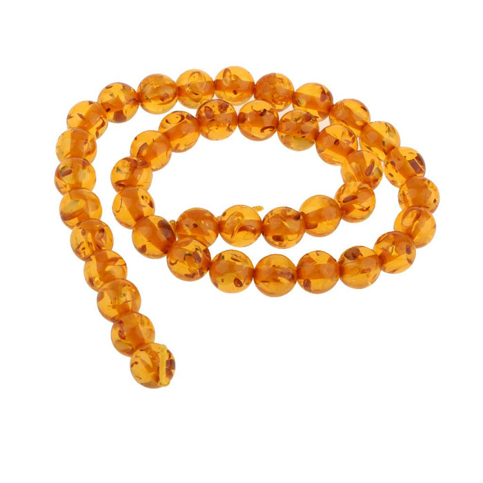 Crofta 10mm Mahogany Synthetic Amber Round Loose Beads Strand 15.5 Inch