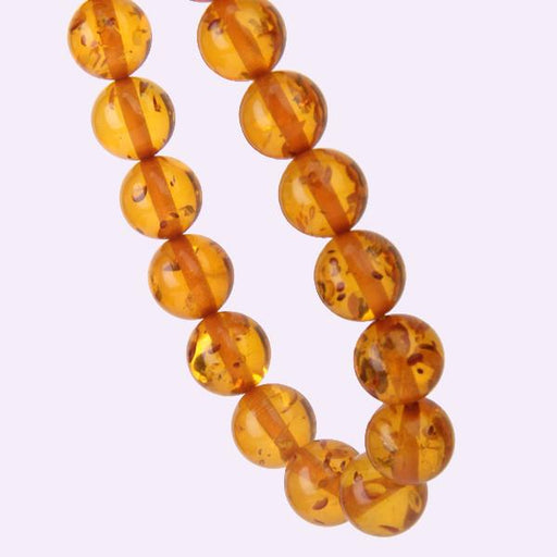 Crofta 10mm Mahogany Synthetic Amber Round Loose Beads Strand 15.5 Inch