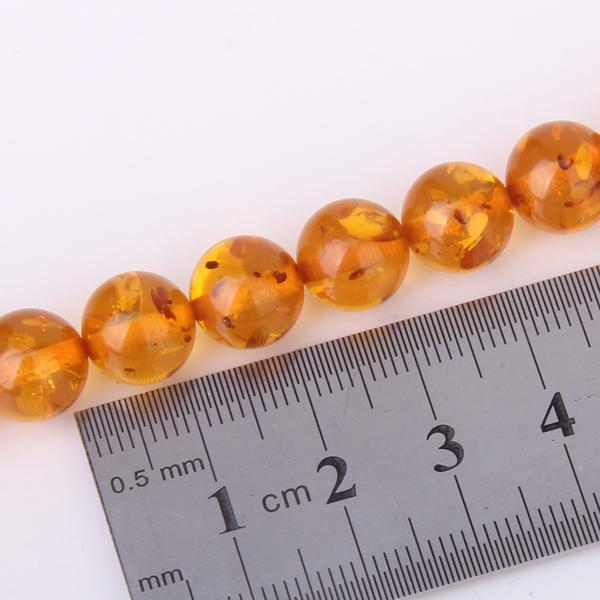 Crofta 10mm Mahogany Synthetic Amber Round Loose Beads Strand 15.5 Inch