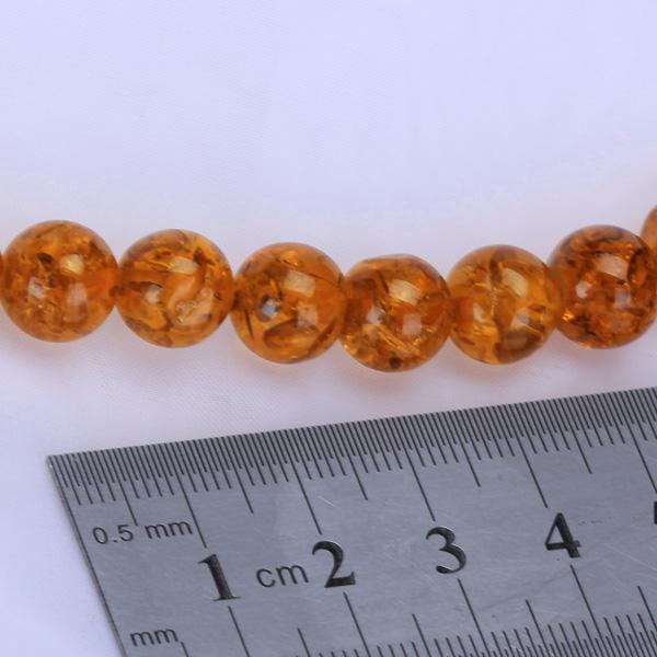 Crofta 10mm Mahogany Synthetic Amber Round Loose Beads Strand 15.5 Inch