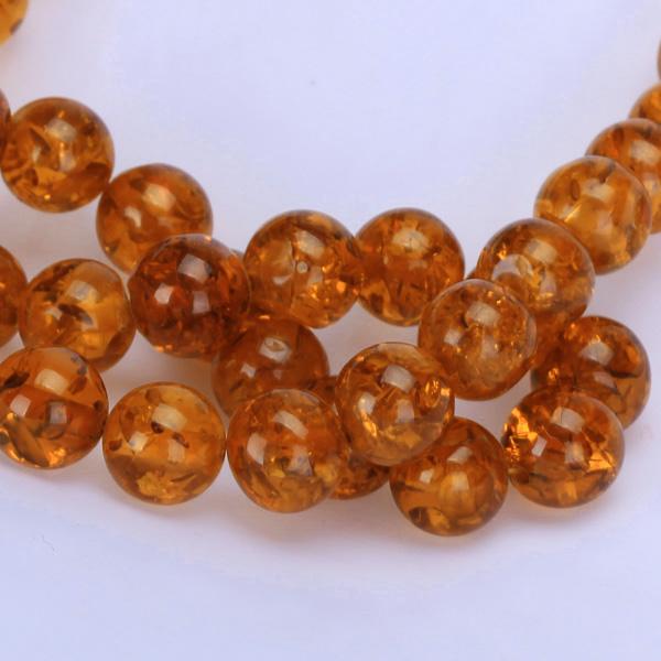 Crofta 10mm Mahogany Synthetic Amber Round Loose Beads Strand 15.5 Inch