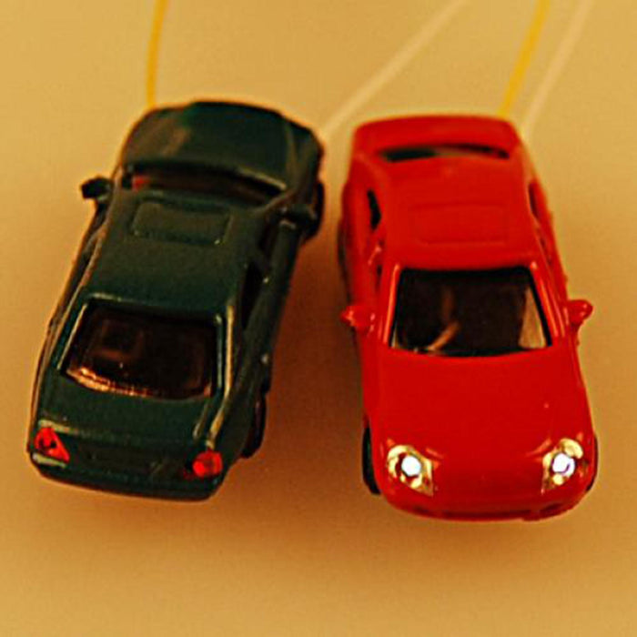 Crofta 10Pcs Flaring Light Painted Model Cars w/ Wires Scale N (1 to 150) EC150-3