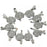 Crofta 10pcs Dual Purpose Metal Alligator Clips Brooch Pins Pads - Silver