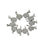 Crofta 10pcs Dual Purpose Metal Alligator Clips Brooch Pins Pads - Silver