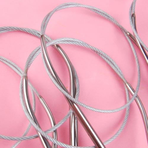 Crofta 11pcs Stainless Steel Circular Knitting Weave Needles Sets 1.5mm-5.0mm