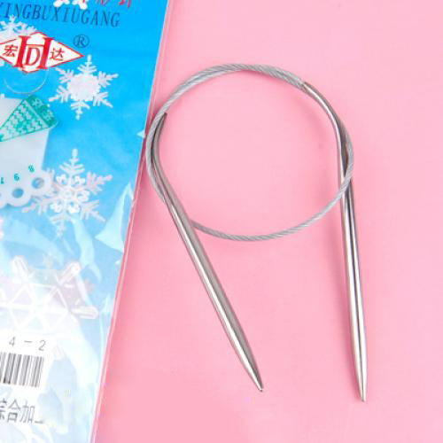 Crofta 11pcs Stainless Steel Circular Knitting Weave Needles Sets 1.5mm-5.0mm