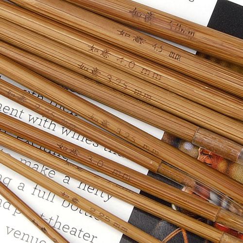 Crofta 11 Sizes 2.0mm-5.0mm 40cm Bamboo Circular Knitting Needles