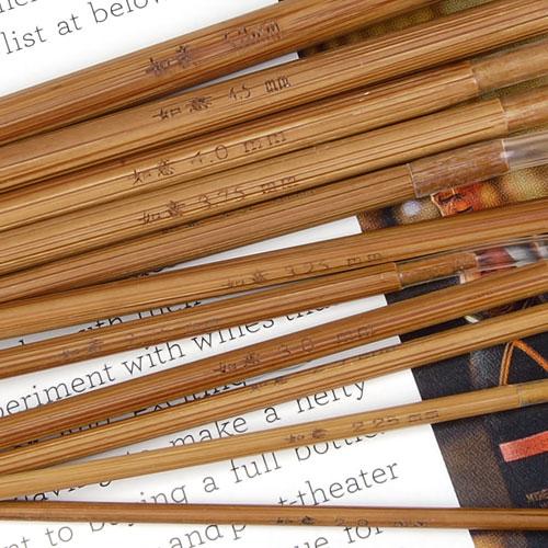 Crofta 11 Sizes 2.0mm-5.0mm 40cm Bamboo Circular Knitting Needles