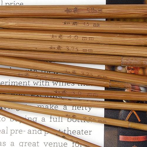 Crofta 11 Sizes 2.0mm-5.0mm 40cm Bamboo Circular Knitting Needles