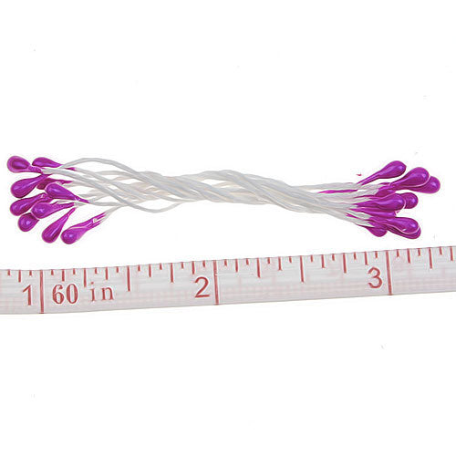 Crofta 170pcs Pearl Double Tip Floral Stamens - Fuchsia