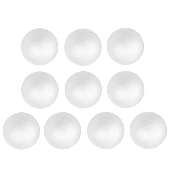 Crofta 10 x White Christmas Modelling Craft Polystyrene Foam Ball Sphere 10cm