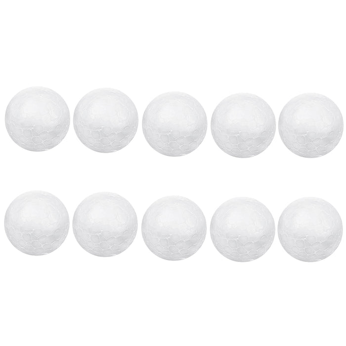 Crofta 10 x White Christmas Modelling Craft Polystyrene Foam Ball Sphere 10cm