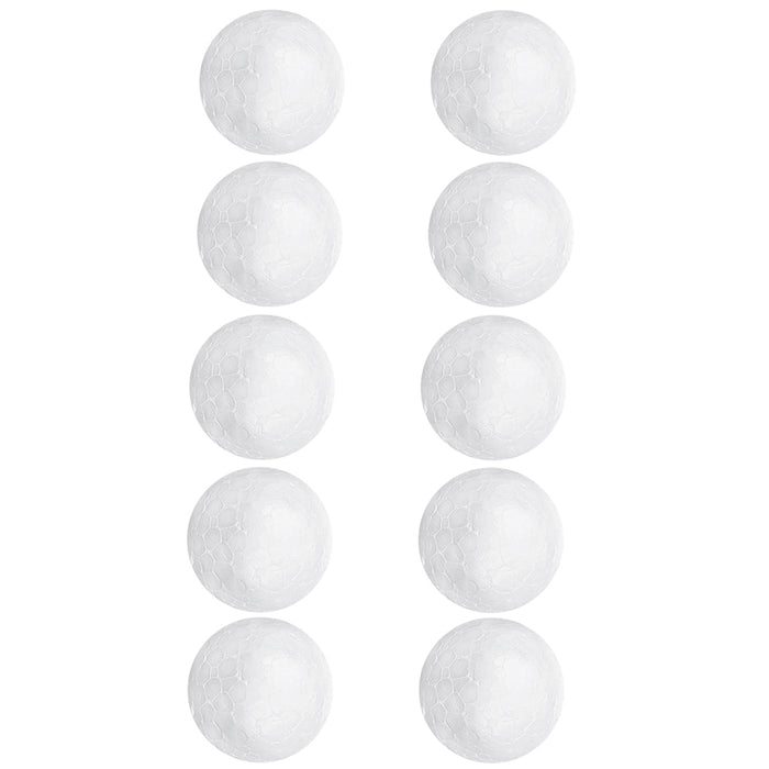 Crofta 10 x White Christmas Modelling Craft Polystyrene Foam Ball Sphere 10cm