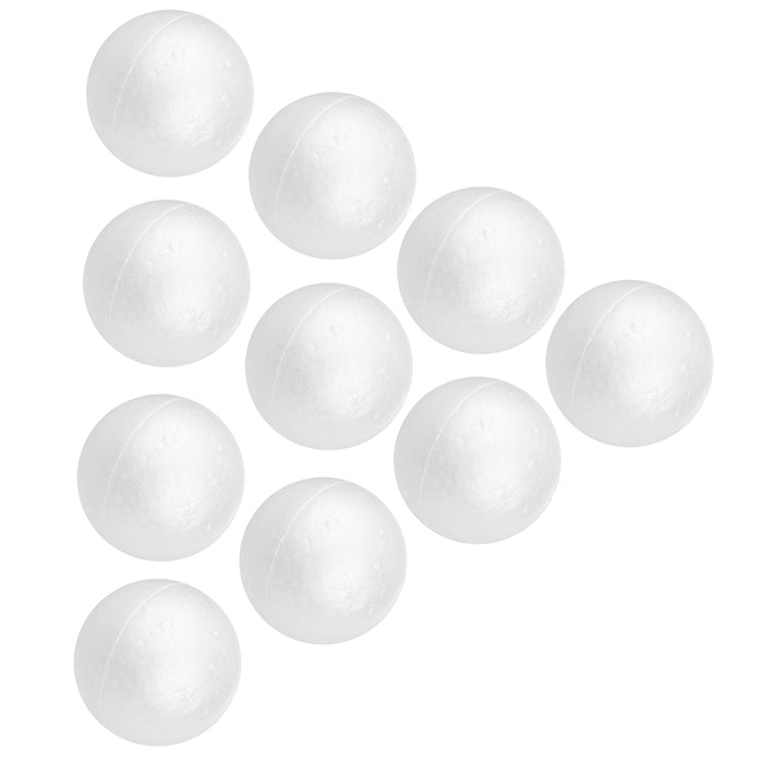 Crofta 10 x White Christmas Modelling Craft Polystyrene Foam Ball Sphere 10cm