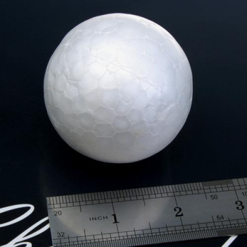 Crofta 10 x 6cm White Modelling Craft Polystyrene Foam Ball Sphere