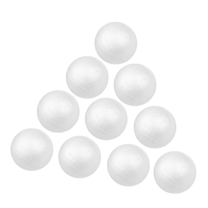 Crofta 10 x 7cm White Modelling Craft Polystyrene Foam Ball Sphere