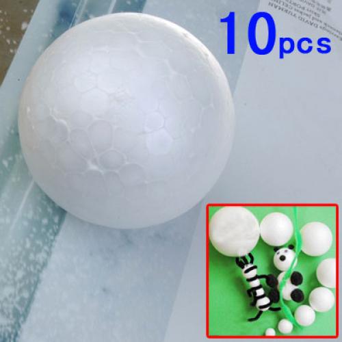 Crofta 10 x 7cm White Modelling Craft Polystyrene Foam Ball Sphere