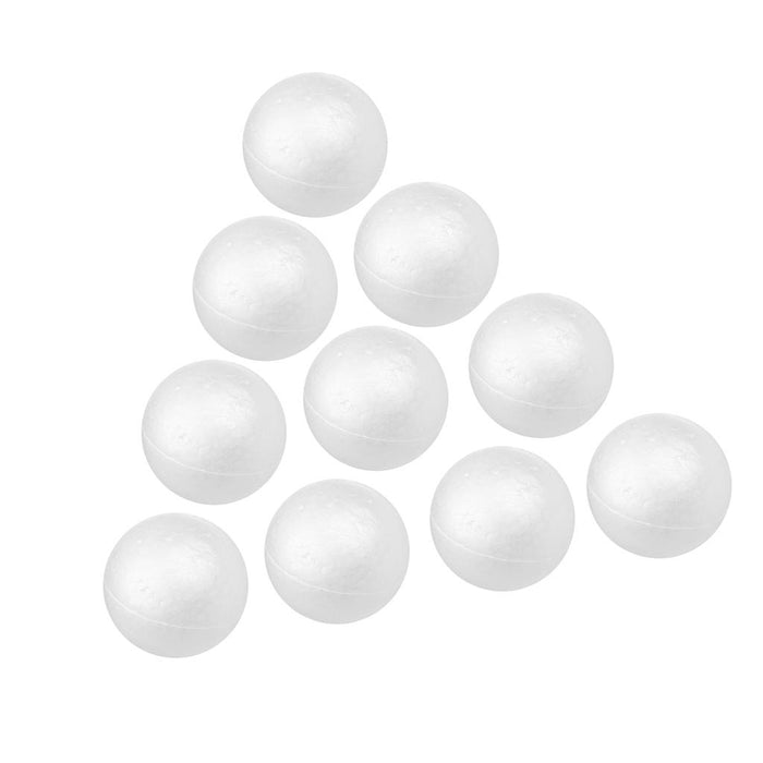 Crofta 10 x 4cm White Modelling Craft Polystyrene Foam Ball Sphere